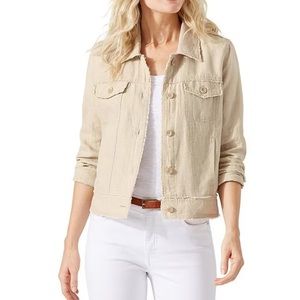 Tommy Bahama Two Palms Linen Raw-Edge Jacket